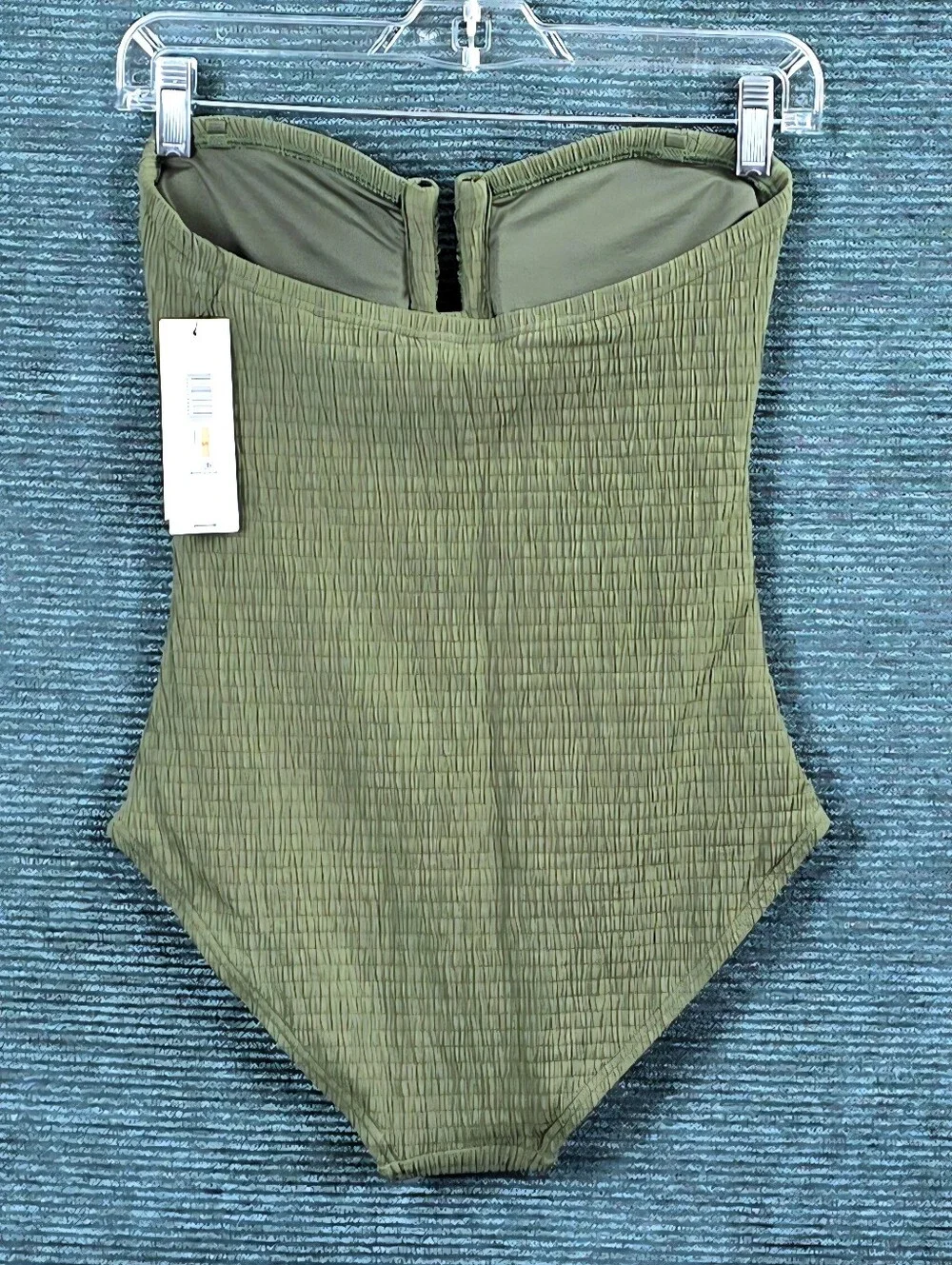 DKNY U-Wire Bandeau One-Piece Swimsuit With Built In Tummy Control - Picture 5 of 10
